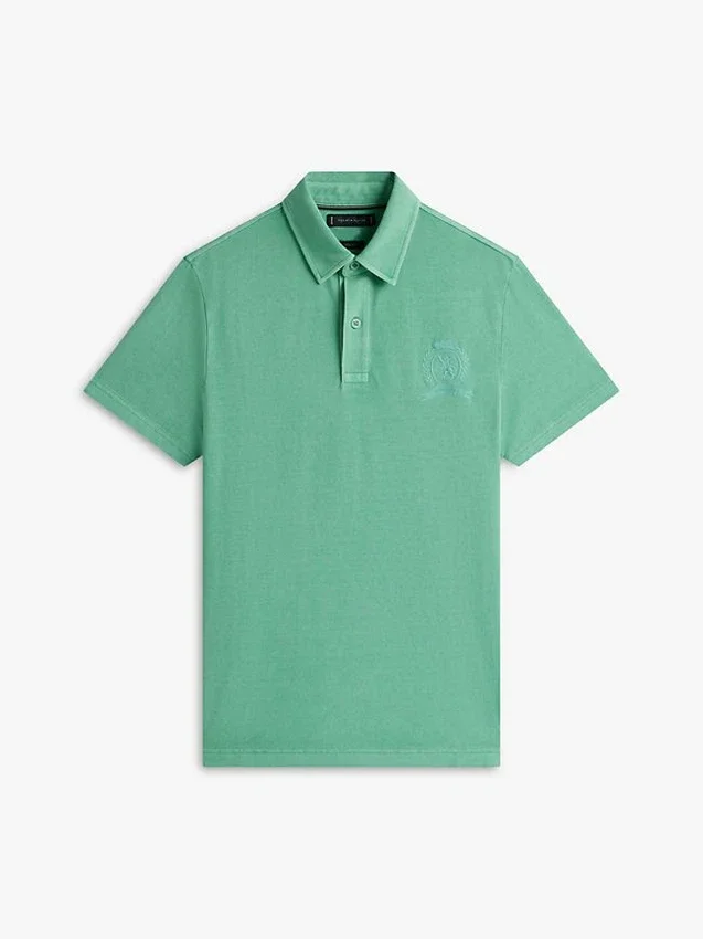Regular Fit Garment-Dyed Crest Polo Regular Fit Garment-Dyed Crest Polo