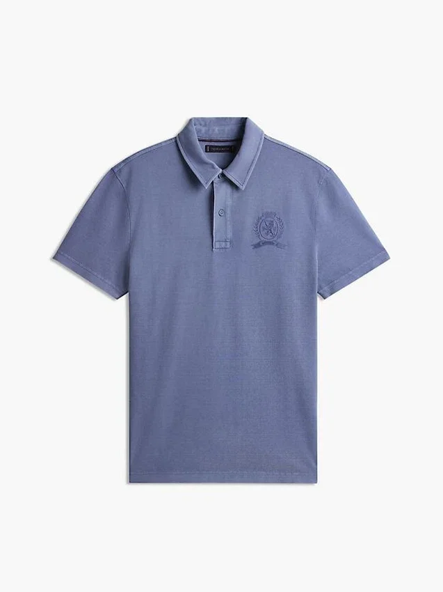 Regular Fit Garment-Dyed Crest Polo Regular Fit Garment-Dyed Crest Polo