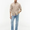 Regular Fit Gingham Linen-Blend Shirt