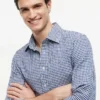 Regular Fit Gingham Linen-Blend Shirt