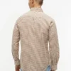 Regular Fit Gingham Linen-Blend Shirt