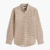 Regular Fit Gingham Linen-Blend Shirt