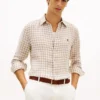 Regular Fit Gingham Linen Shirt