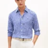Regular Fit Gingham Linen Shirt