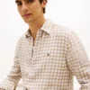 Regular Fit Gingham Linen Shirt