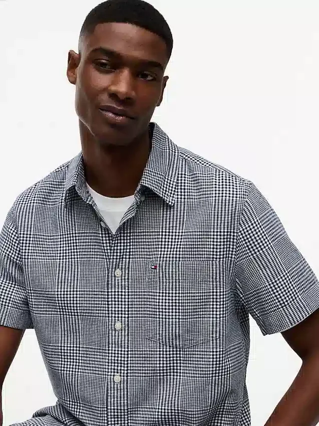 Regular Fit Glen Plaid Linen-Blend Shirt Regular Fit Glen Plaid Linen-Blend Shirt