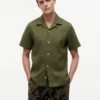 Regular Fit Linen-Blend Camp Shirt