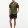 Regular Fit Linen-Blend Camp Shirt