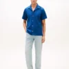 Regular Fit Linen-Blend Camp Shirt