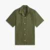Regular Fit Linen-Blend Camp Shirt