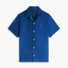 Regular Fit Linen-Blend Camp Shirt
