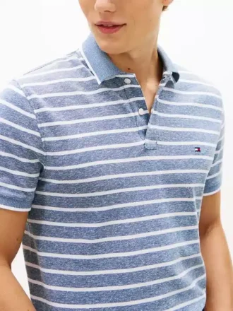 Regular Fit Linen-Blend Pique Polo