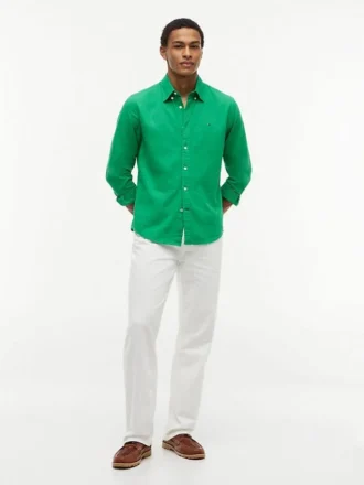 Regular Fit Linen-Blend Shirt