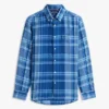 Regular Fit Madras Check Linen Shirt