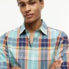 Regular Fit Madras Linen-Blend Shirt Regular Fit Madras Linen-Blend Shirt