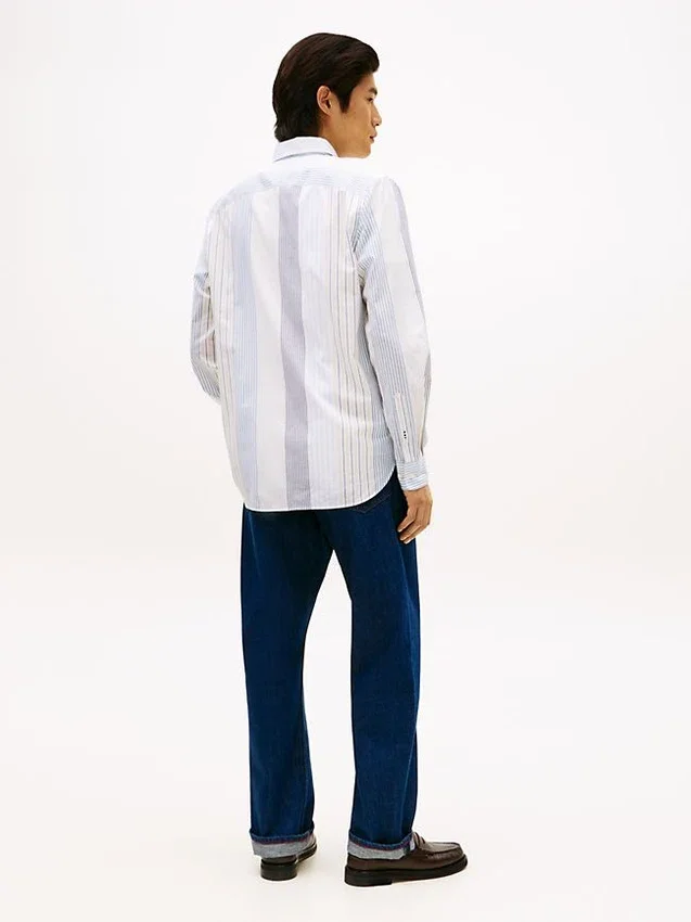 Regular Fit Mix Stripe All-Day Shirt Regular Fit Mix Stripe All-Day Shirt