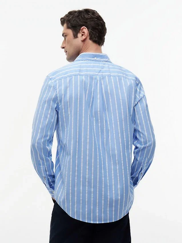 Regular Fit Mixed-Stripe All-Day Shirt Regular Fit Mixed-Stripe All-Day Shirt