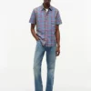 Regular Fit Plaid Linen-Blend Shirt Regular Fit Plaid Linen-Blend Shirt