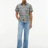 Regular Fit Plaid Linen-Blend Shirt Regular Fit Plaid Linen-Blend Shirt
