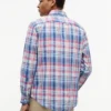 Regular Fit Plaid Linen-Blend Shirt Regular Fit Plaid Linen-Blend Shirt