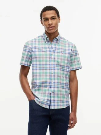 Regular Fit Plaid Oxford Shirt