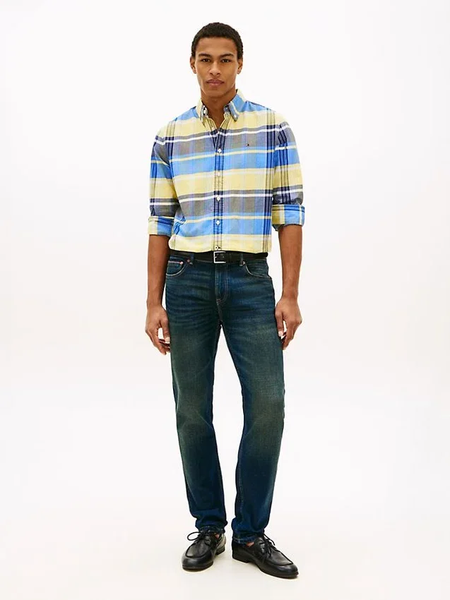 Regular Fit Plaid Stretch Oxford Shirt Regular Fit Plaid Stretch Oxford Shirt