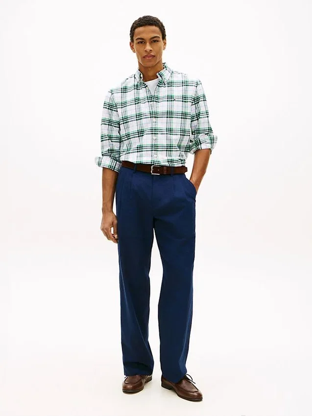 Regular Fit Plaid Stretch Oxford Shirt Regular Fit Plaid Stretch Oxford Shirt