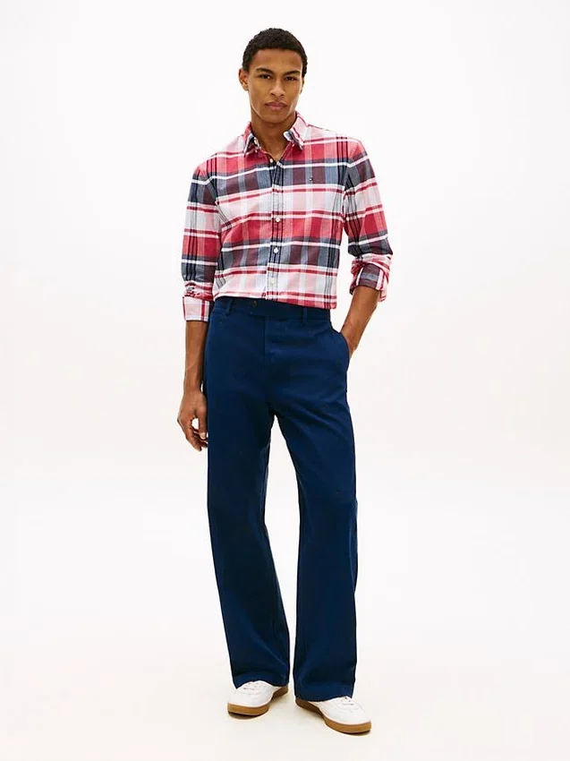 Regular Fit Plaid Stretch Oxford Shirt Regular Fit Plaid Stretch Oxford Shirt