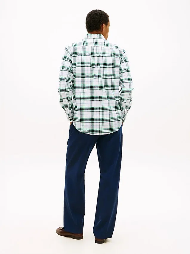 Regular Fit Plaid Stretch Oxford Shirt Regular Fit Plaid Stretch Oxford Shirt