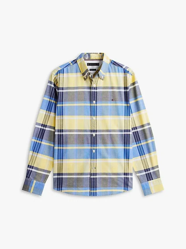 Regular Fit Plaid Stretch Oxford Shirt Regular Fit Plaid Stretch Oxford Shirt