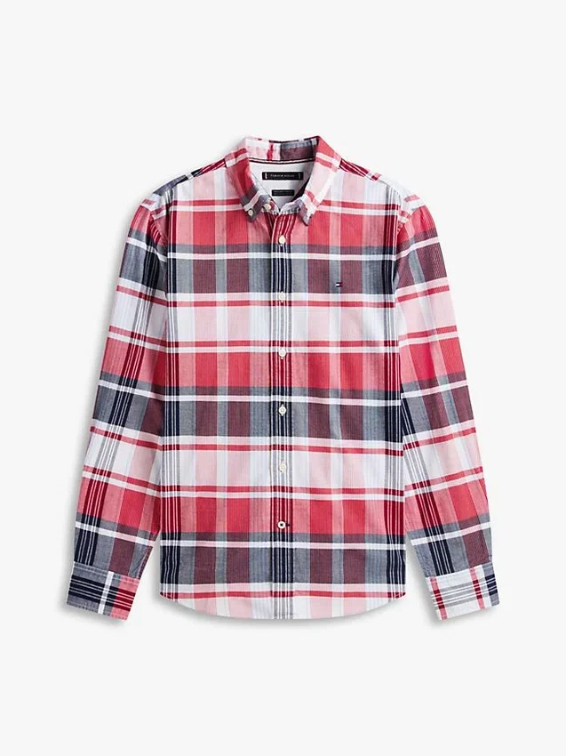 Regular Fit Plaid Stretch Oxford Shirt Regular Fit Plaid Stretch Oxford Shirt