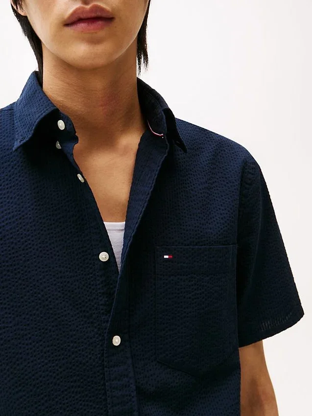 Regular Fit Seersucker Shirt Regular Fit Seersucker Shirt