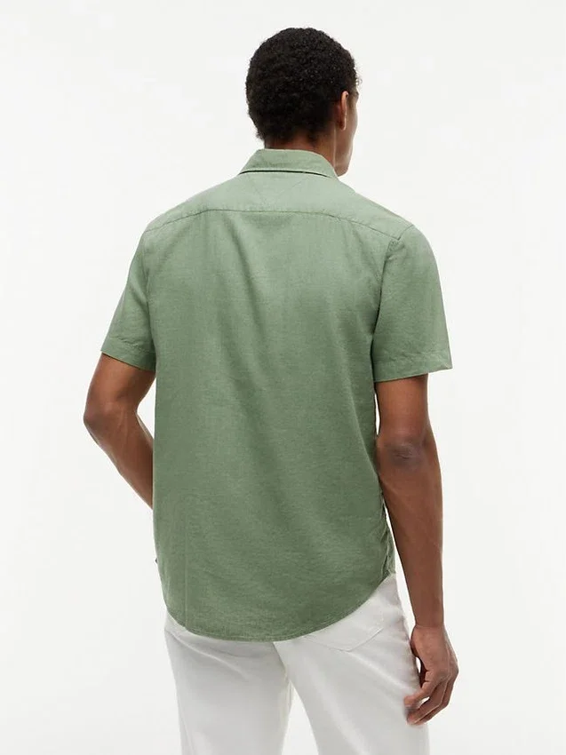 Regular Fit Short-Sleeve Linen-Blend Shirt Regular Fit Short-Sleeve Linen-Blend Shirt