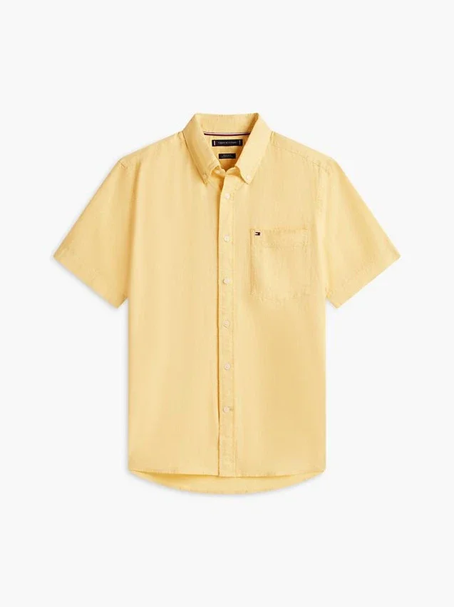 Regular Fit Short-Sleeve Linen-Blend Shirt Regular Fit Short-Sleeve Linen-Blend Shirt