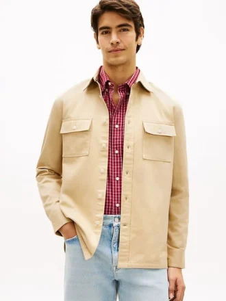 Regular Fit Slub Twill Overshirt