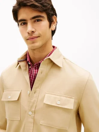 Regular Fit Slub Twill Overshirt