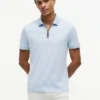 Regular Fit Smooth Cotton Zip Polo Regular Fit Smooth Cotton Zip Polo