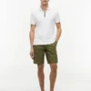Regular Fit Smooth Cotton Zip Polo