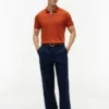 Regular Fit Smooth Cotton Zip Polo Regular Fit Smooth Cotton Zip Polo