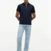 Regular Fit Smooth Cotton Zip Polo Regular Fit Smooth Cotton Zip Polo
