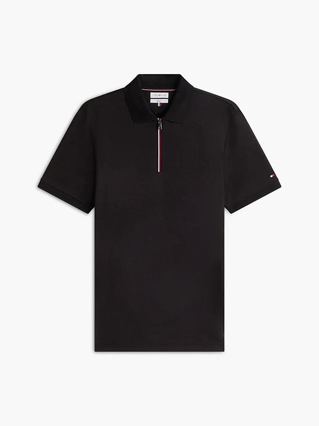 Regular Fit Smooth Cotton Zip Polo Regular Fit Smooth Cotton Zip Polo