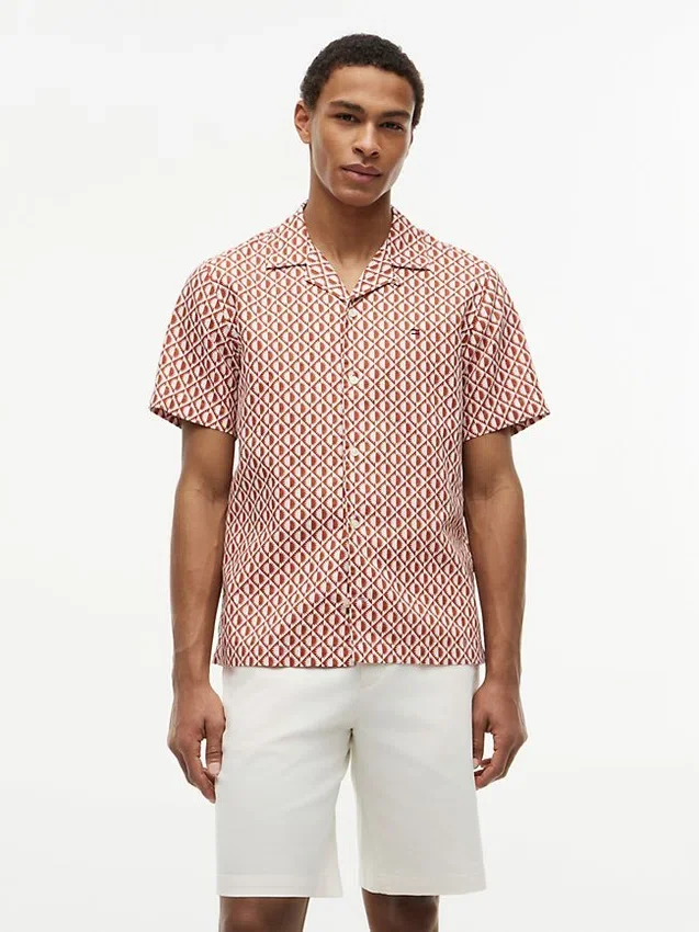Regular Fit Solar Print Camp Shirt Regular Fit Solar Print Camp Shirt