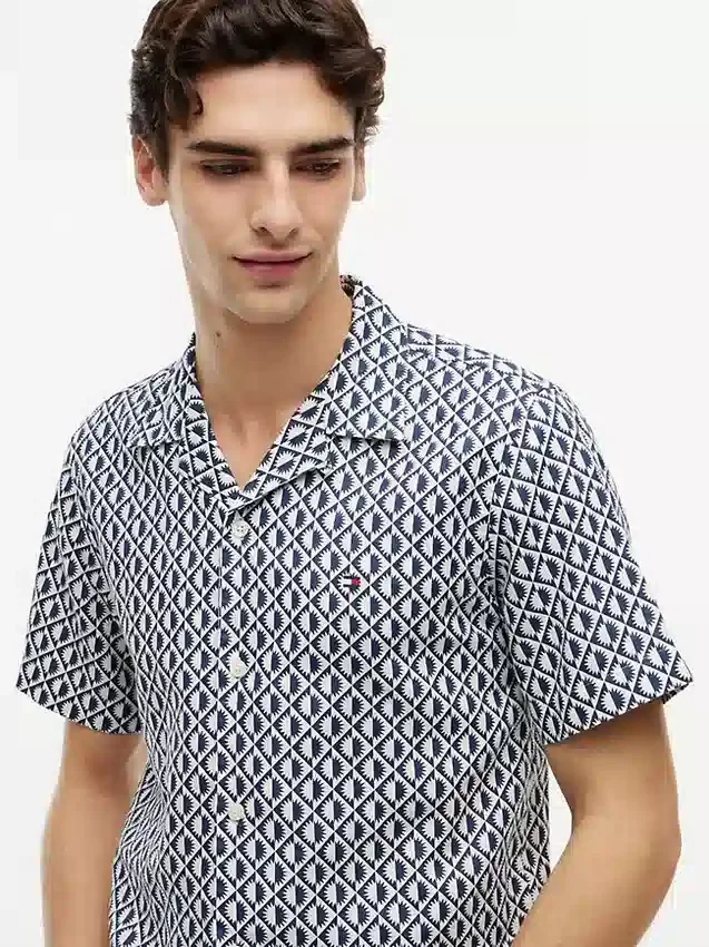 Regular Fit Solar Print Camp Shirt Regular Fit Solar Print Camp Shirt