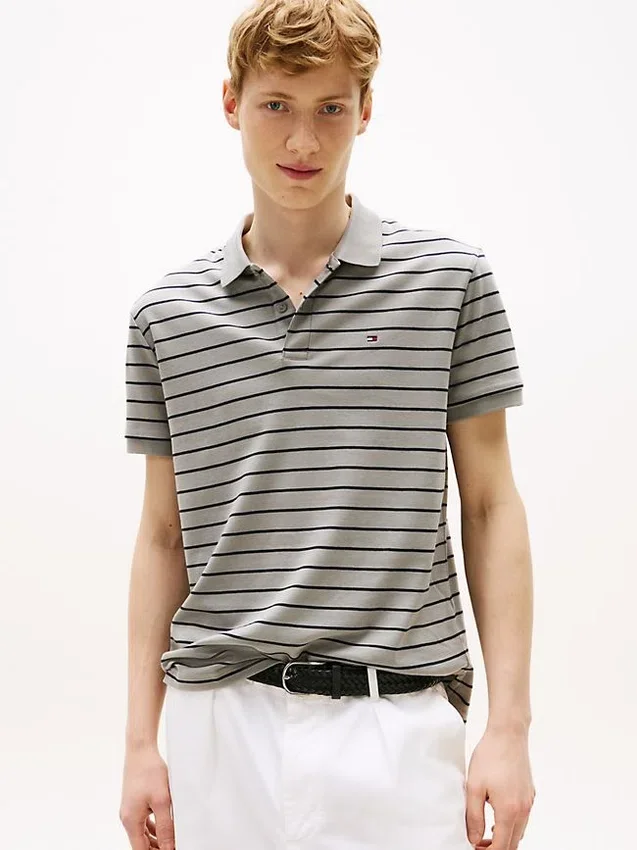 Regular Fit Stripe Cotton Polo Regular Fit Stripe Cotton Polo