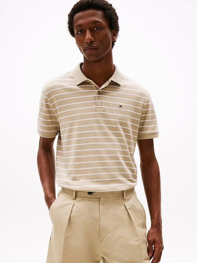 Regular Fit Stripe Cotton Polo Regular Fit Stripe Cotton Polo