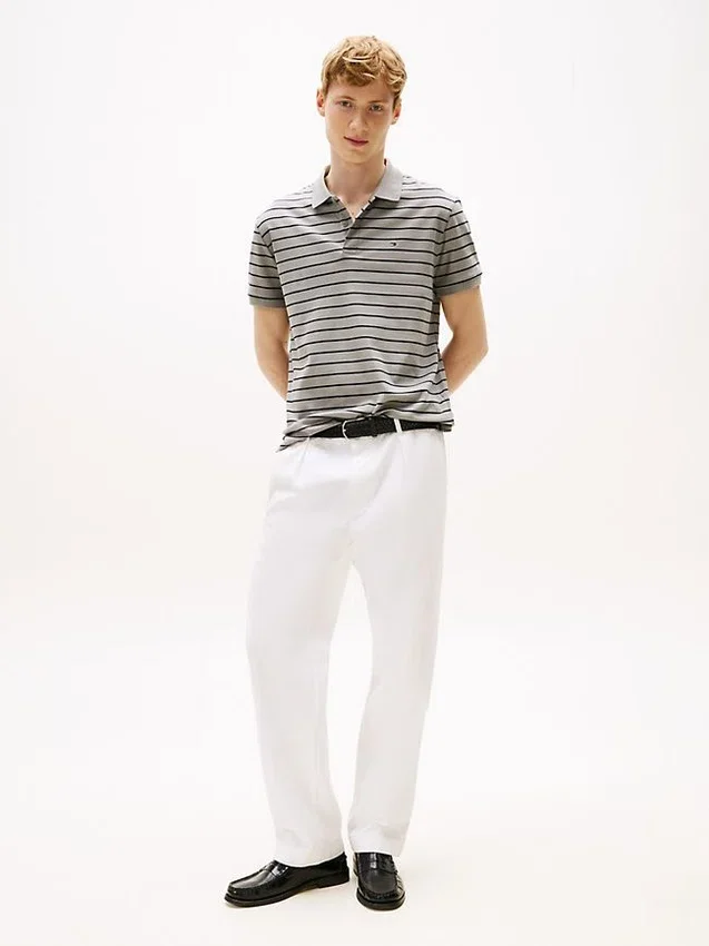 Regular Fit Stripe Cotton Polo Regular Fit Stripe Cotton Polo