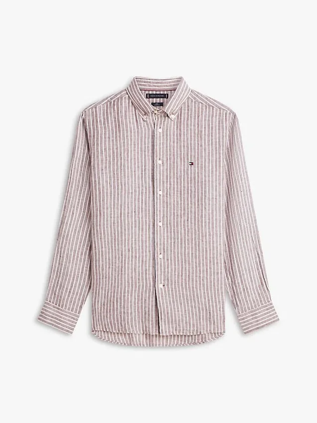 Regular Fit Stripe Linen Shirt Regular Fit Stripe Linen Shirt