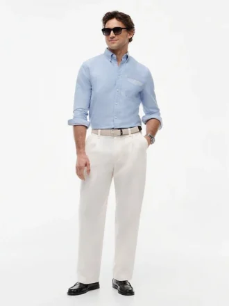 Regular Fit Stripe Pocket Oxford Shirt