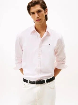 Regular Fit Stripe Stretch Oxford Shirt