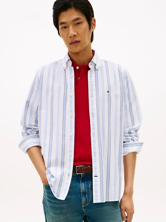 Regular Fit Stripe Stretch Oxford Shirt Regular Fit Stripe Stretch Oxford Shirt